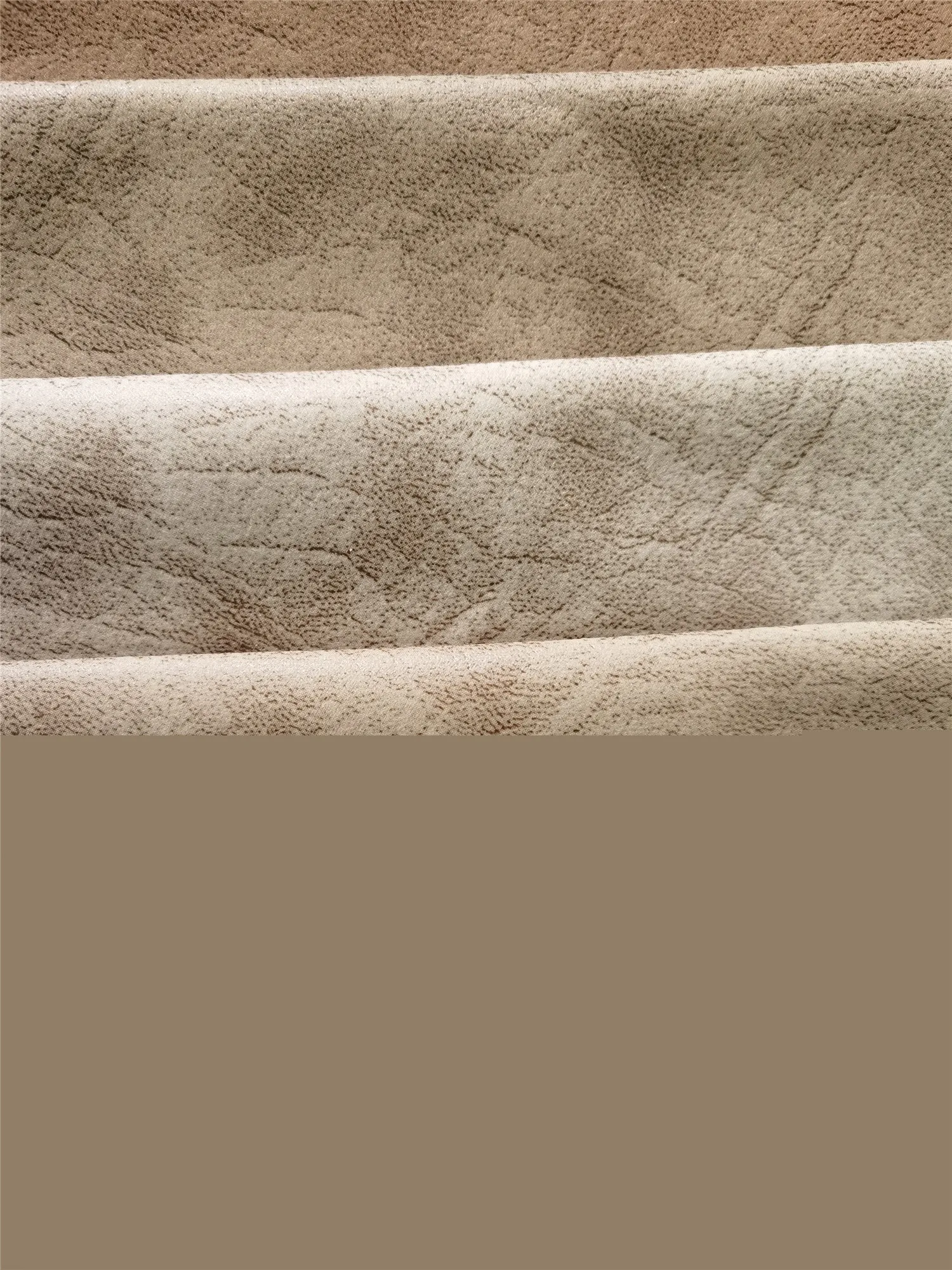 100% Polyester Face Faux Leather Design  Fabric on Velvet Coating  with Fleece Backing  f Fabric