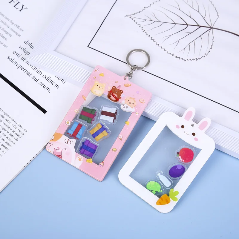 No MOQ high quality Wholesale kawaii printed cute anime cartoon plastic custom acrylic charms keychains