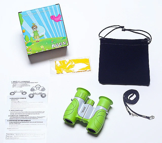 8X21 Portable Abs Double-Tube Long Range Telescope Full Optical HD  Binoculars  Outdoor Travel Viewing Student Children