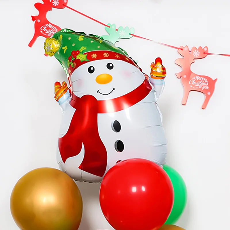 Merry Christmas Cartoon Balloons Decoration Set Foil Christmas Party Supplies Balloon