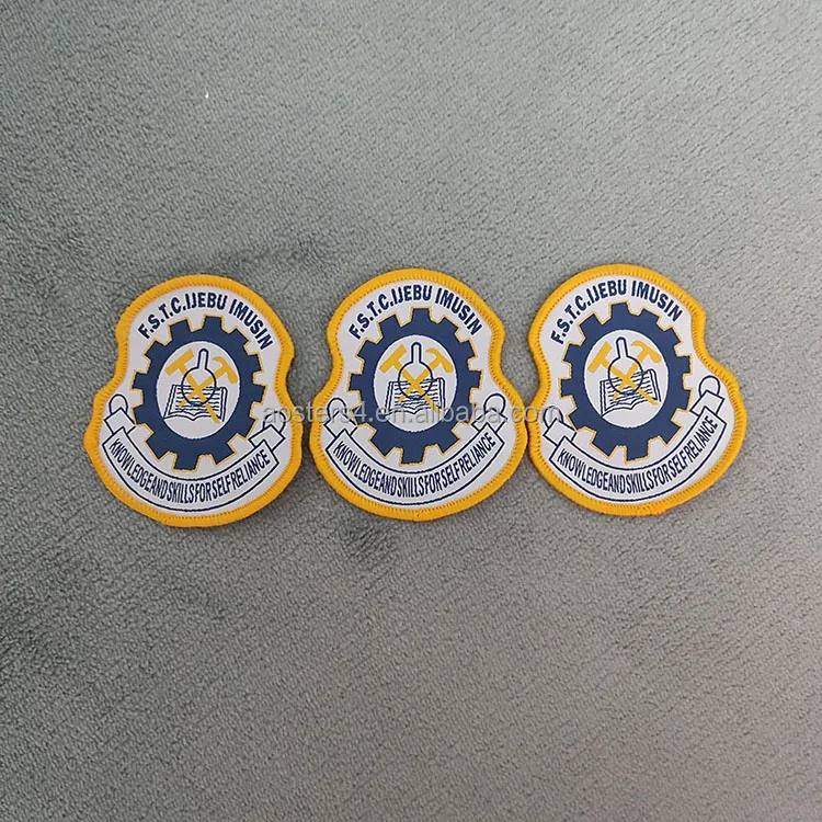woven patch Free sample designer design can print brand logo freely choose size