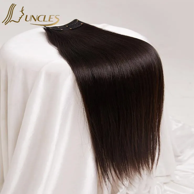 
Uncles Bone Straight Double Drawn Clip In Hair Extensions 100% Human Hair Virgin Hair Clip In 200gr 