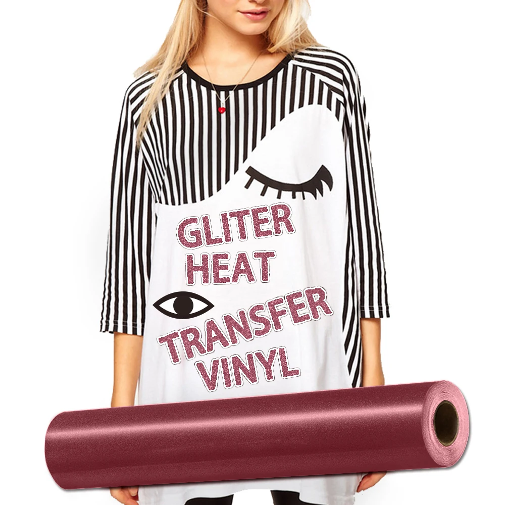 Heat Transfer Glitter 250-350 Micron PU Vinyl Film S6 Glitter 50cmx25meters