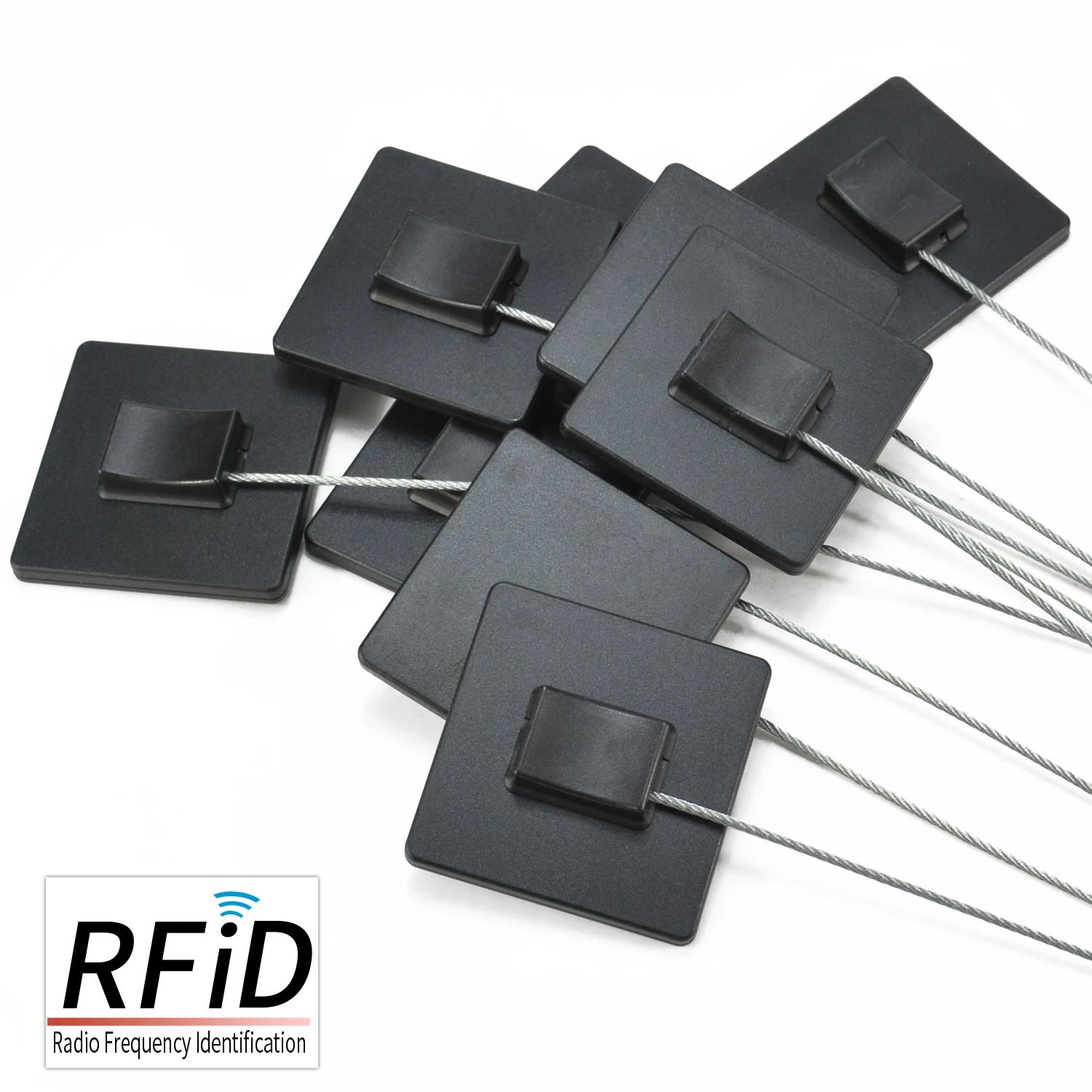 UHF RFID Cable Seal Tags Safety Anti Tamper Readable Zip Tie Tag with NFC Chip Shipping Seals for Vehicle, Inventory Management