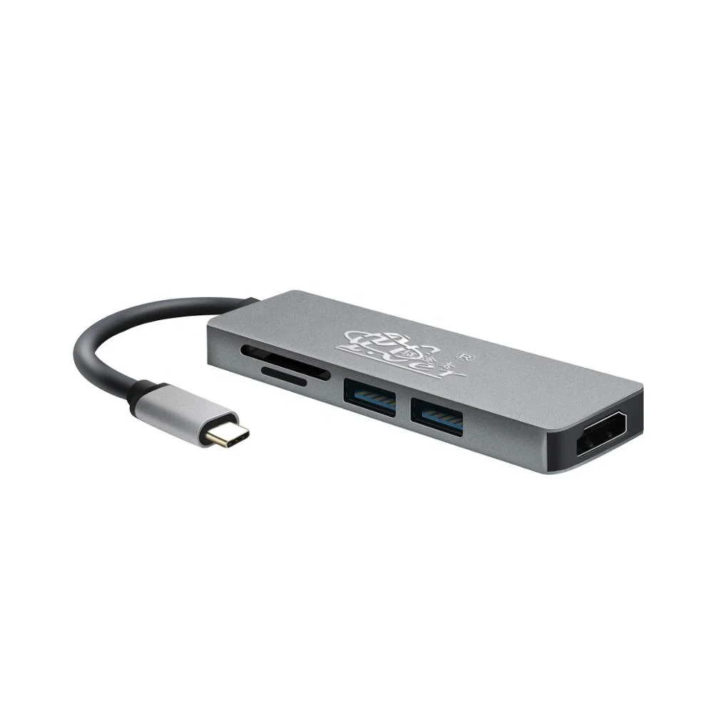  USB-концентратор «Все в одном» с портом Type-c на DVI VGA USB-адаптер LAN 8