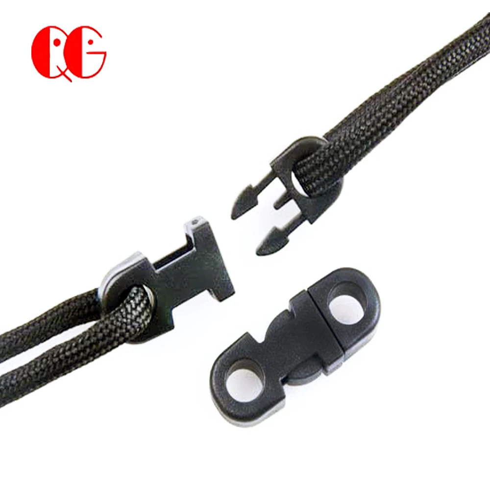 Mini Plastic 2 Hole Straight Release Buckles Belt buckle For Outdoor Backpack Garment Pets Collar Bags Camping Parts Accessories