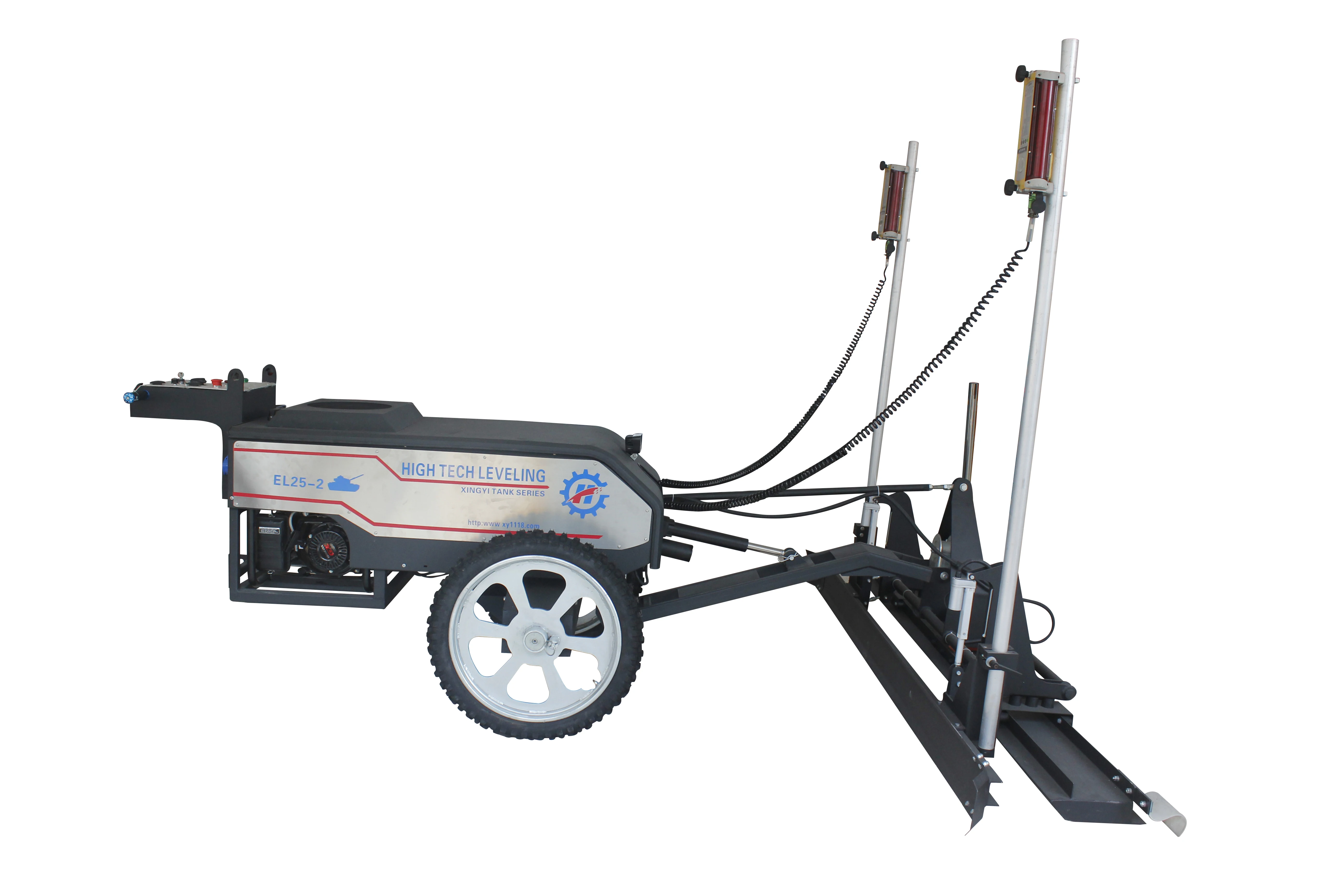 Puncture-proof Tyre Floor Leveling Concrete Laser Screed Machine