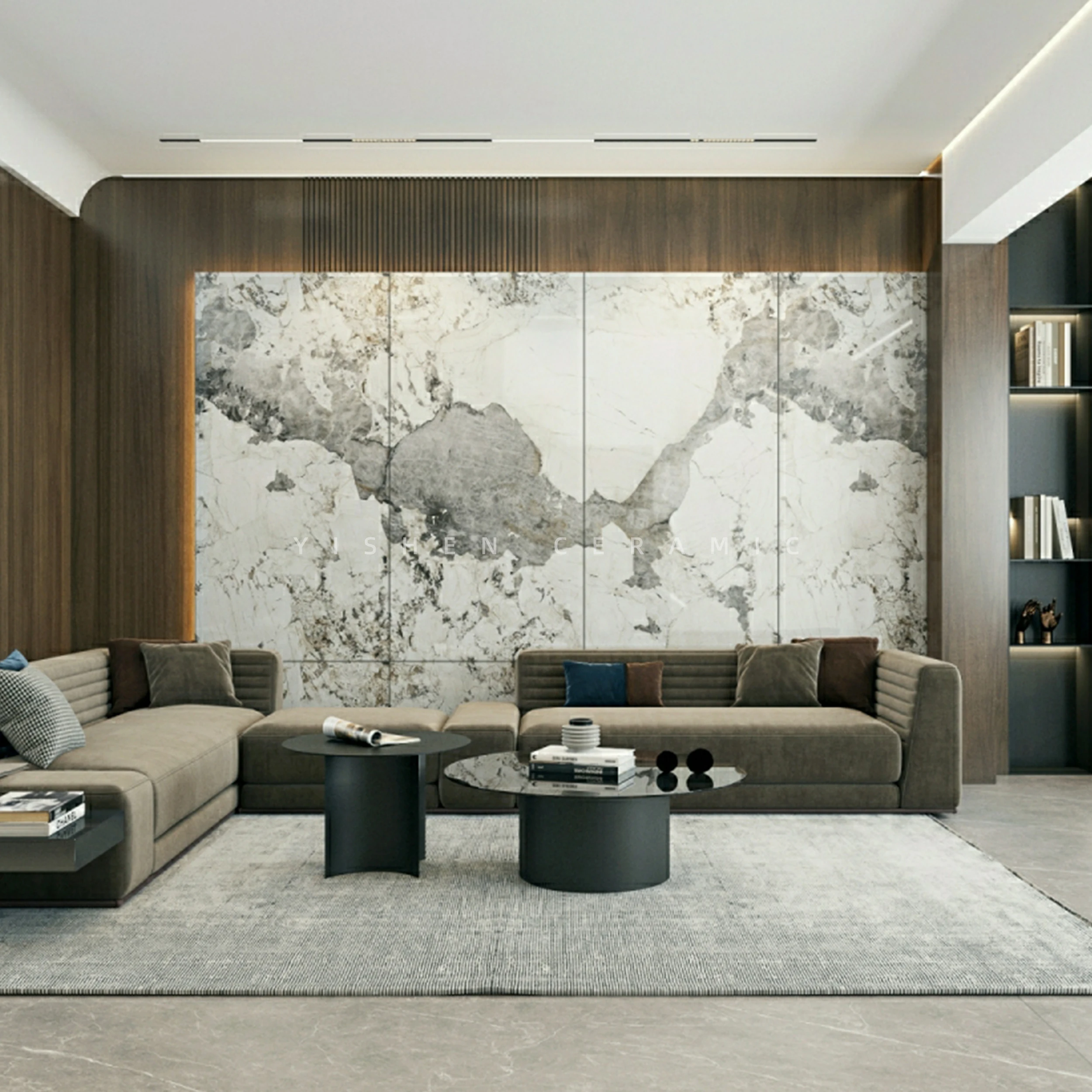 900x1800mm White Sintered Stone Slab Classic Modern Style Big Size Porcelain Tiles for Room Exterior Wall Panel