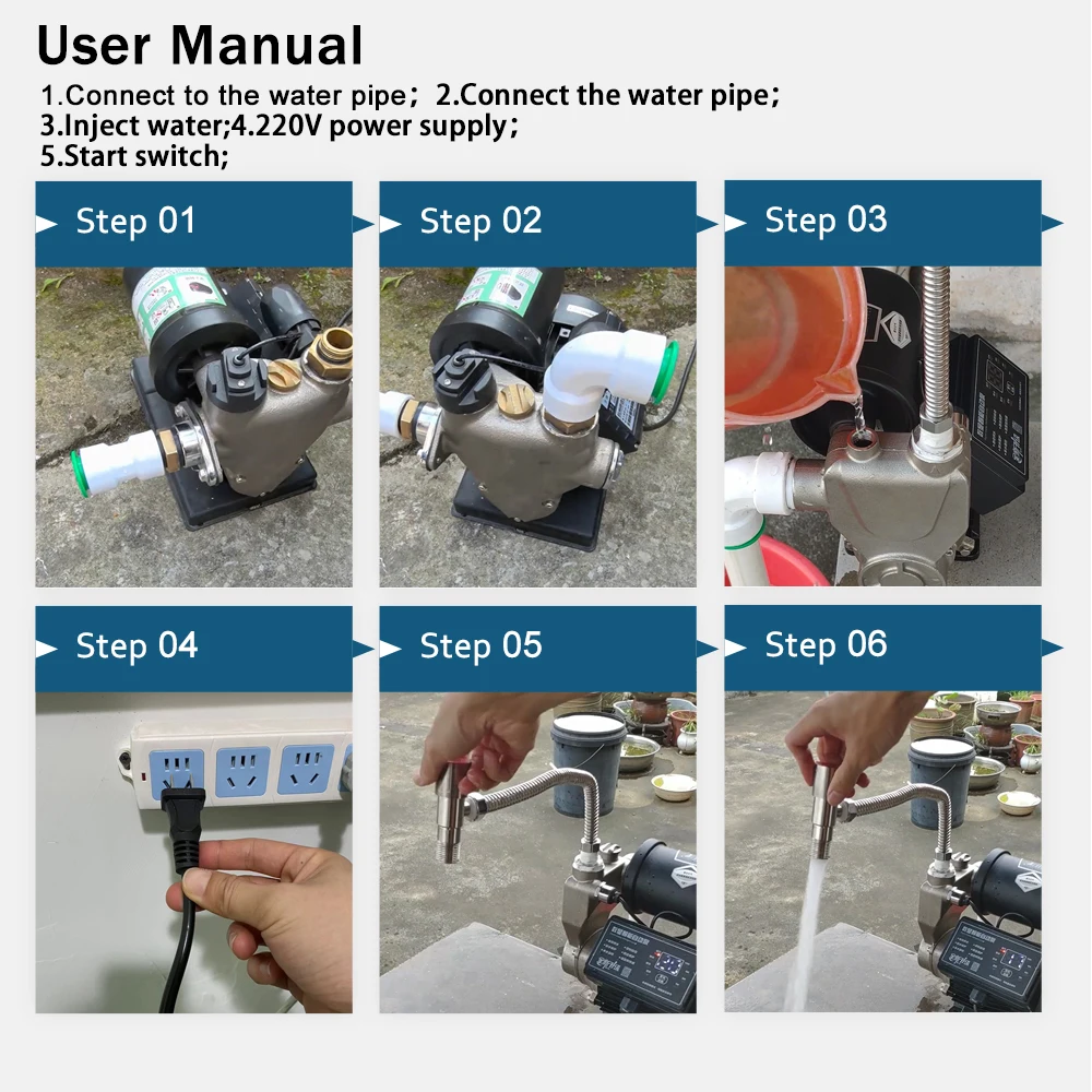 OEM portable electric water pump motor 1.5kw corrosion resistant self priming pump
