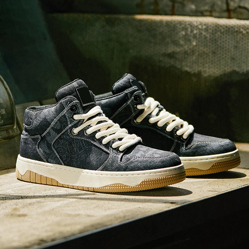 High Quality Oem Custom Design Fashion Denim Men Shoes With Logo Manufacturers Customized Sneakers For Men