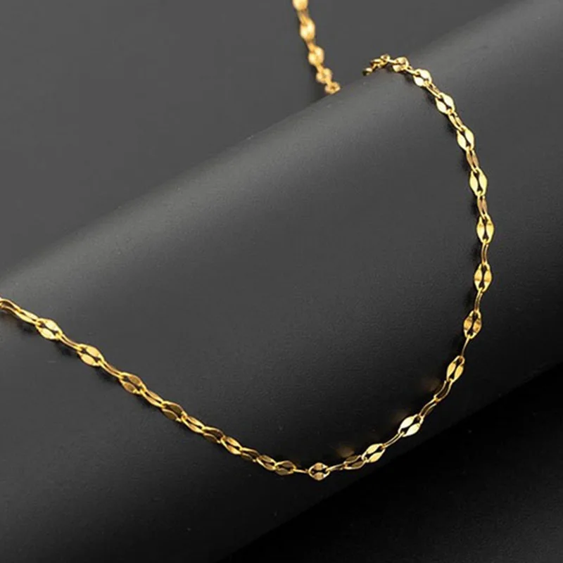 Wholesale gold colour chain necklace for men women stainless seel DIY long snake chains