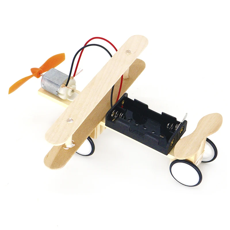 Детская сборная электрическая игрушка набор «сделай сам» электрическая ручная модель такси самолета игрушка-конструктор развивающая экспериментальная игрушка