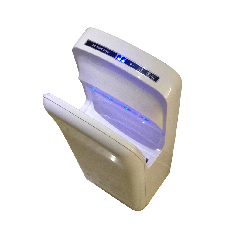 Белый коммерческих туалетной комнаты Фены для рук пластиковый настенный воздушная струя с автоматическим сенсором из нержавеющей электрическая сушилка для рук