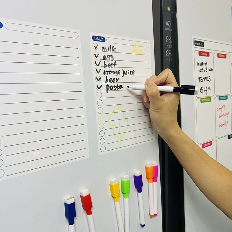 Wholesale self adhesive Weekly Monthly Schedules Fridge Table Dry Erase Whiteboard