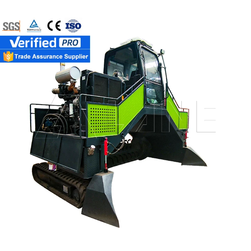 LANE Large Wine Lees Compost Mixer Waste Composting Machine Compost Fertilizer Production Line Soil Turner