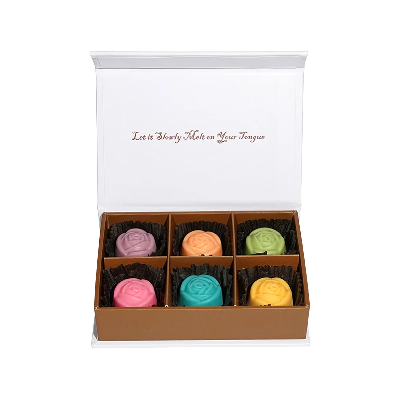 Square Wedding Favor Paper Gifts Bar Sweets Bonbon Packaging Rigid Chocolate Boxes Chocolates Joyful Candy Box