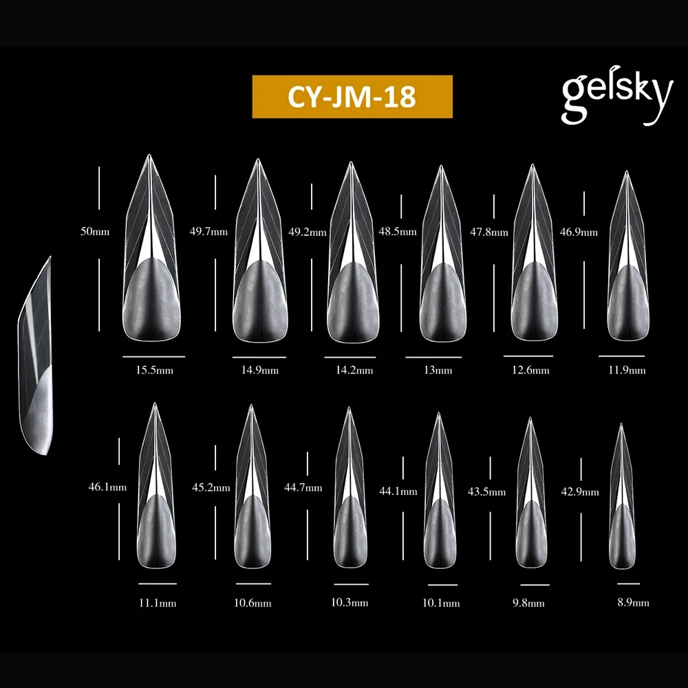Gelsky 120Pcs Dual Form Nail System Extension Russian Nail Forms Edge Dual Form
