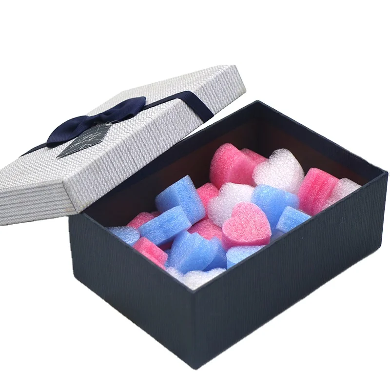 Heart Shaped EPE Pearl Cotton Gift Box Filling Materials Red Heart Foam Filler Protective Materials