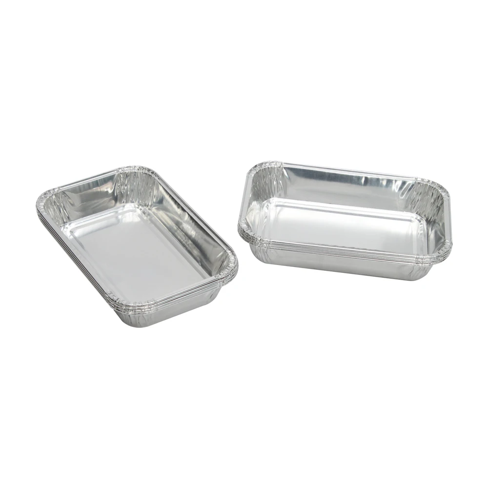 Disposable Rectangular Food Packing Aluminium Foil Container for Airline Food