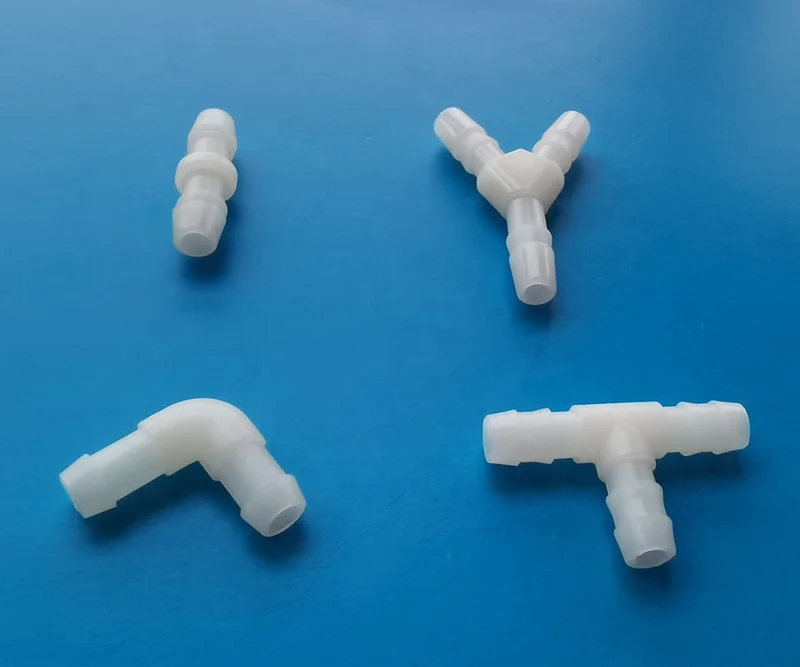 Plastic PA Nylon Tee Y elbow straight tubing connector joiner hose fitting