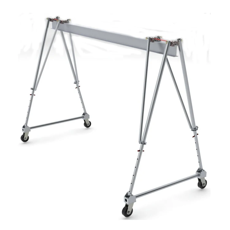 Widely used steel plate 5t steel beam gantry crane with winch trolley