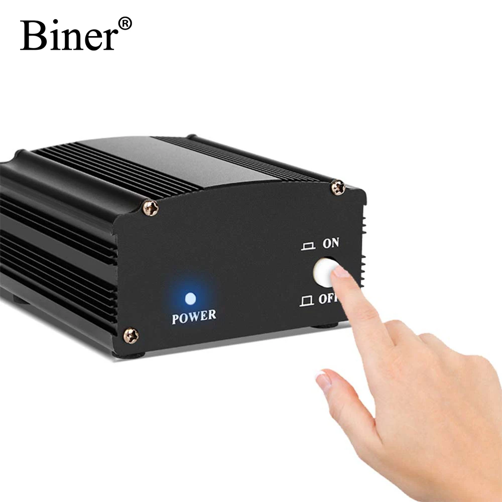Factory Price 1i1 Mini 48V Phantom Power Supply with Power Adapter for Condenser Microphone