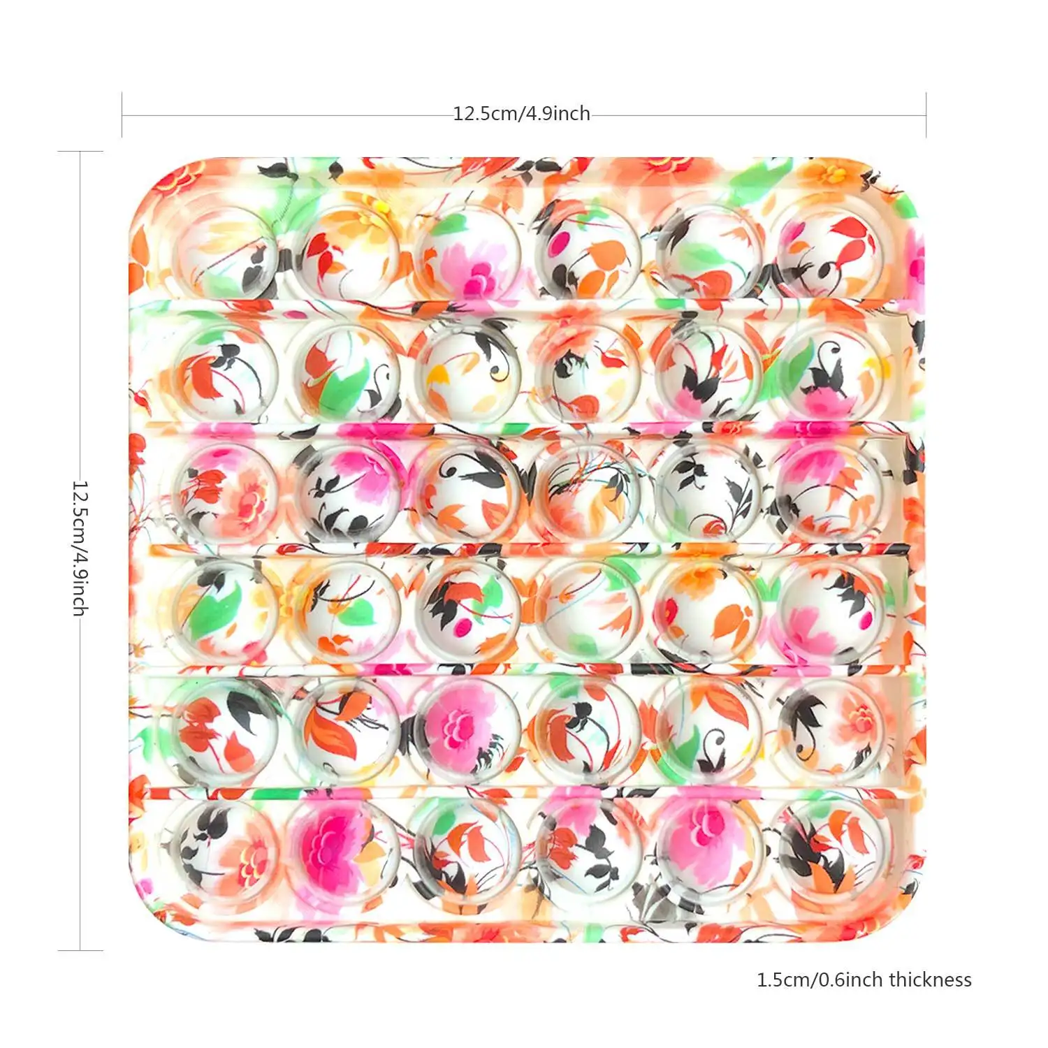 100Pcs Christmas Squeeze Stress Relief Fidget Toys For Kids Silicone Bubble Fidgeted Popper Sensory Push Pops Fidgeting Toy