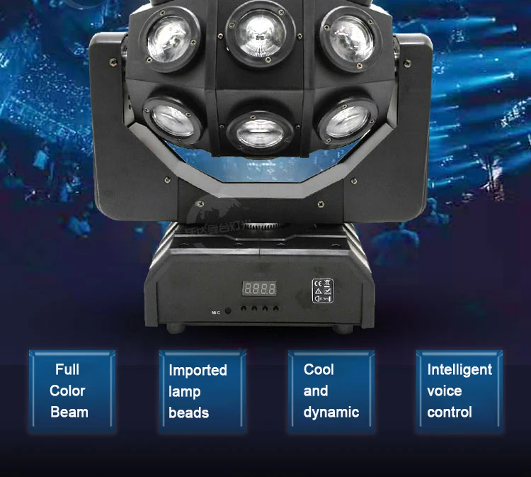Maaadro DMX512 120 Вт LED18 * 15 4 в 1 бесступенчатый вращающийся лучевой