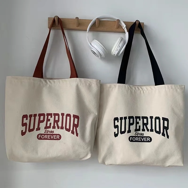 huahao lifestyle bolsas de tela eco-friendly custom natural oversized extra large canvas tote bag with korean zipper