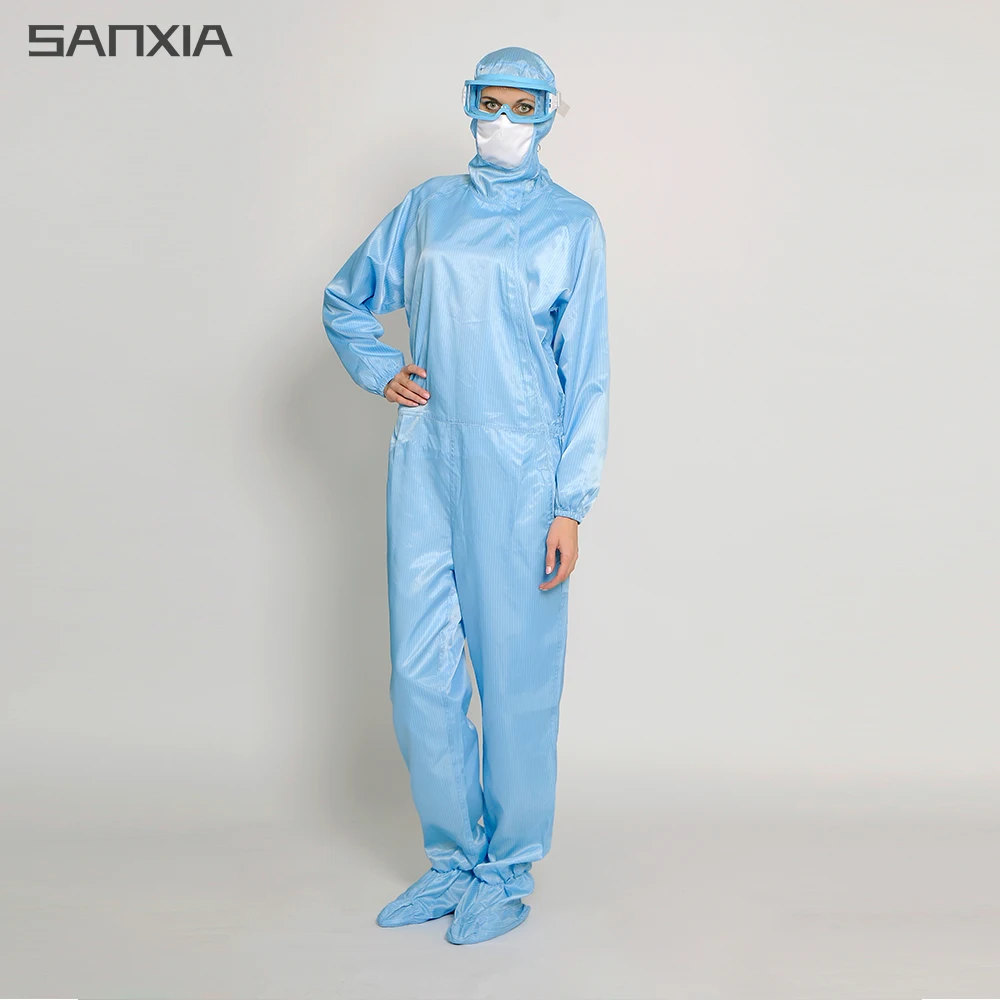 antistatic jumpsuit reusable esd garment cleanroom bunny suit