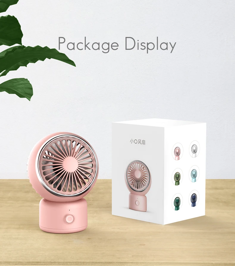 Korea Hot Sale Rechargeable Small Table Mini Portable Fan with 2000mAh Built in Battery