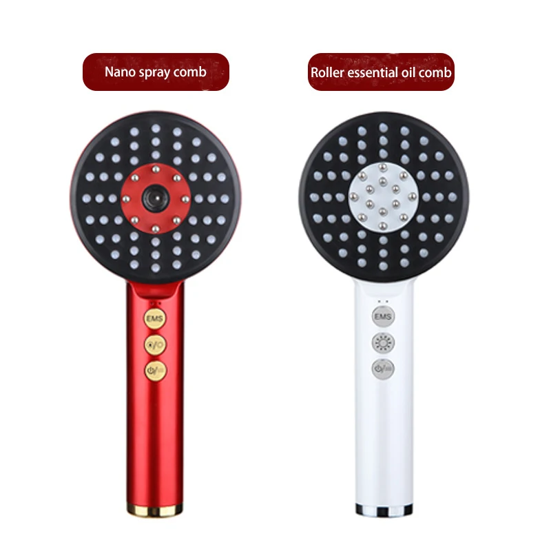 Best selling ems scalp massager electric oil control spray head massage comb new anti-hair loss massage oil applicator