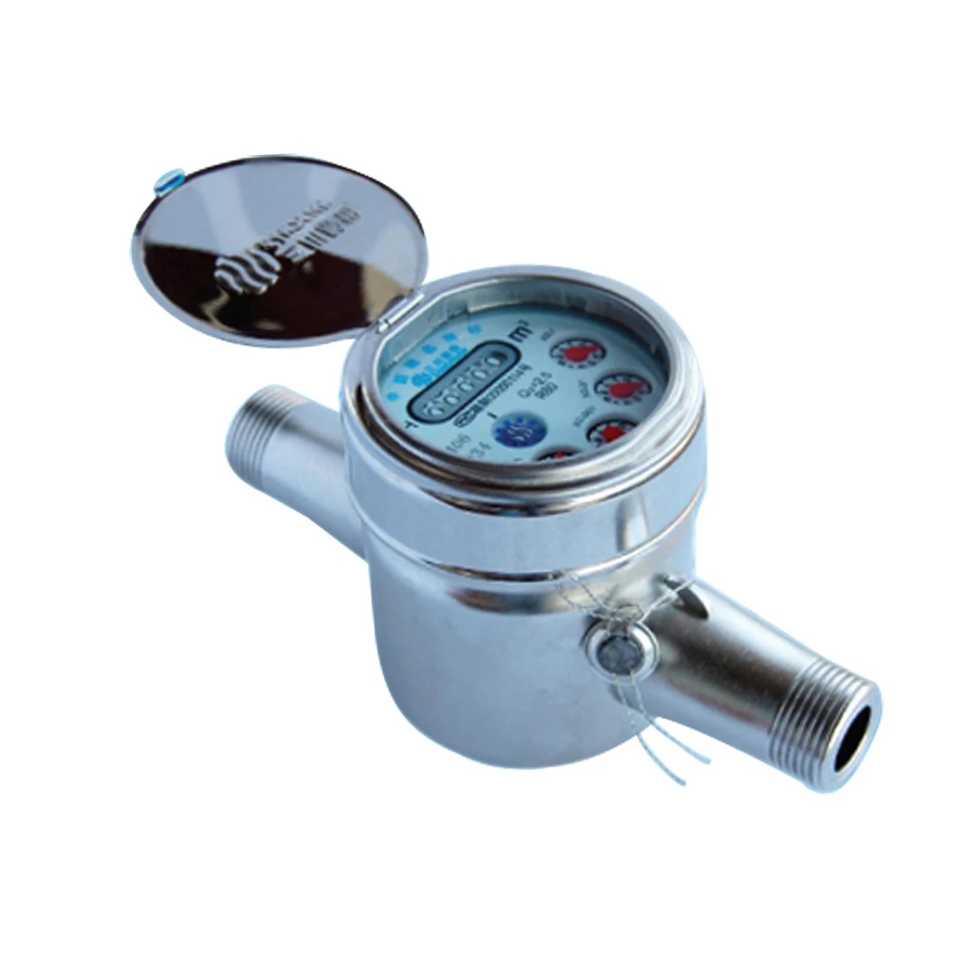 Многоструйный водомер, запатентованная технология, из нержавеющей стали, цифровой измеритель расхода воды