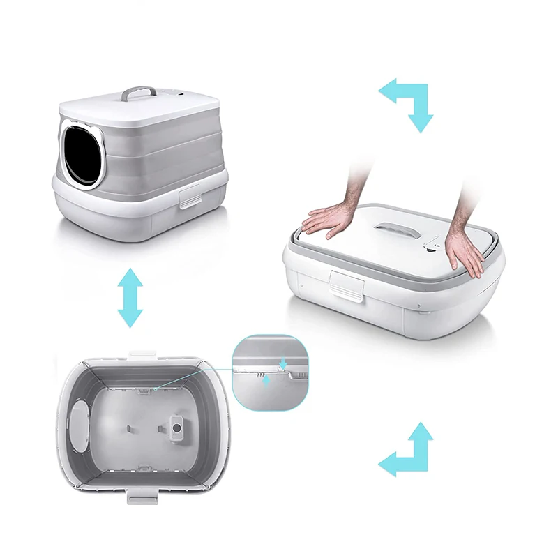 Outdoor Plastic Cat Cat Easy Cleaning Shallow Tread Sand Leakage Cat Litter Box