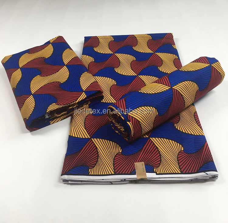 
New Kente Hollandaise 100% Cotton Holland African Real Wax Prints Fabric Ankara For Wedding Dress 