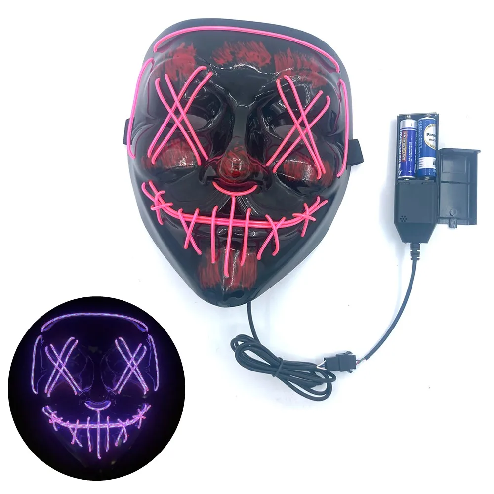 Halloween Mask LED Light up Mask for Festival Cosplay Halloween Costume Masquerade Parties,Carnival,Gifts