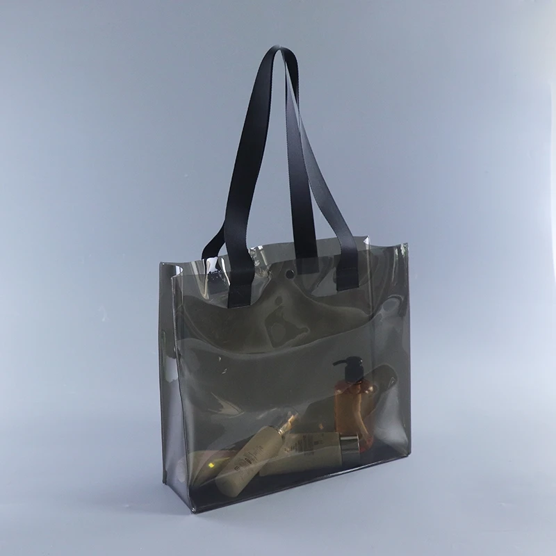 Hot Sale Plastic Laser handbag luxury cosmetic shopping bag customized logo PVC TPU  holographic waterproof tote Bag