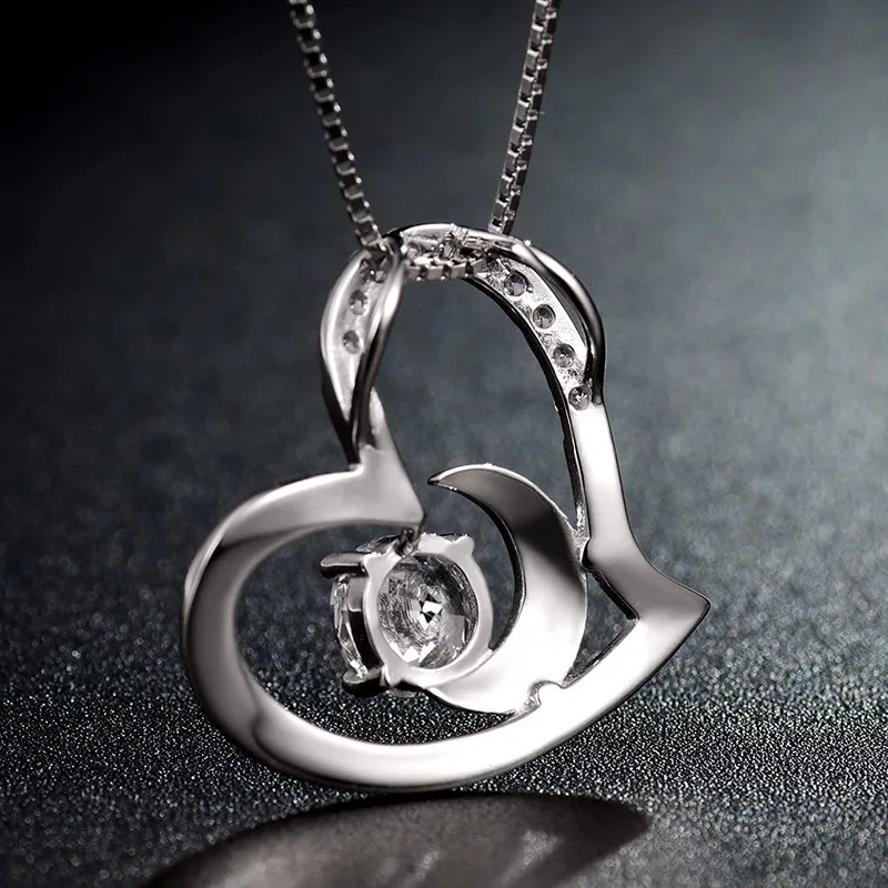 S925 I Love You to The Moon and Back Necklace for Women 925 Sterling Silver Necklace Mothers Day i love you Gifts Necklaces