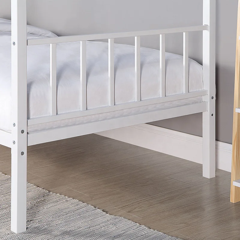 custom small iron single size house metal kid bed for children