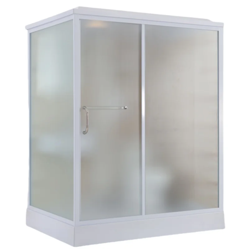 XNCP Modern Complete Prefab Bathroom Unit Sliding Open Mobile Shower Room with Tempered Glass and Acrylic Toilet Accessories