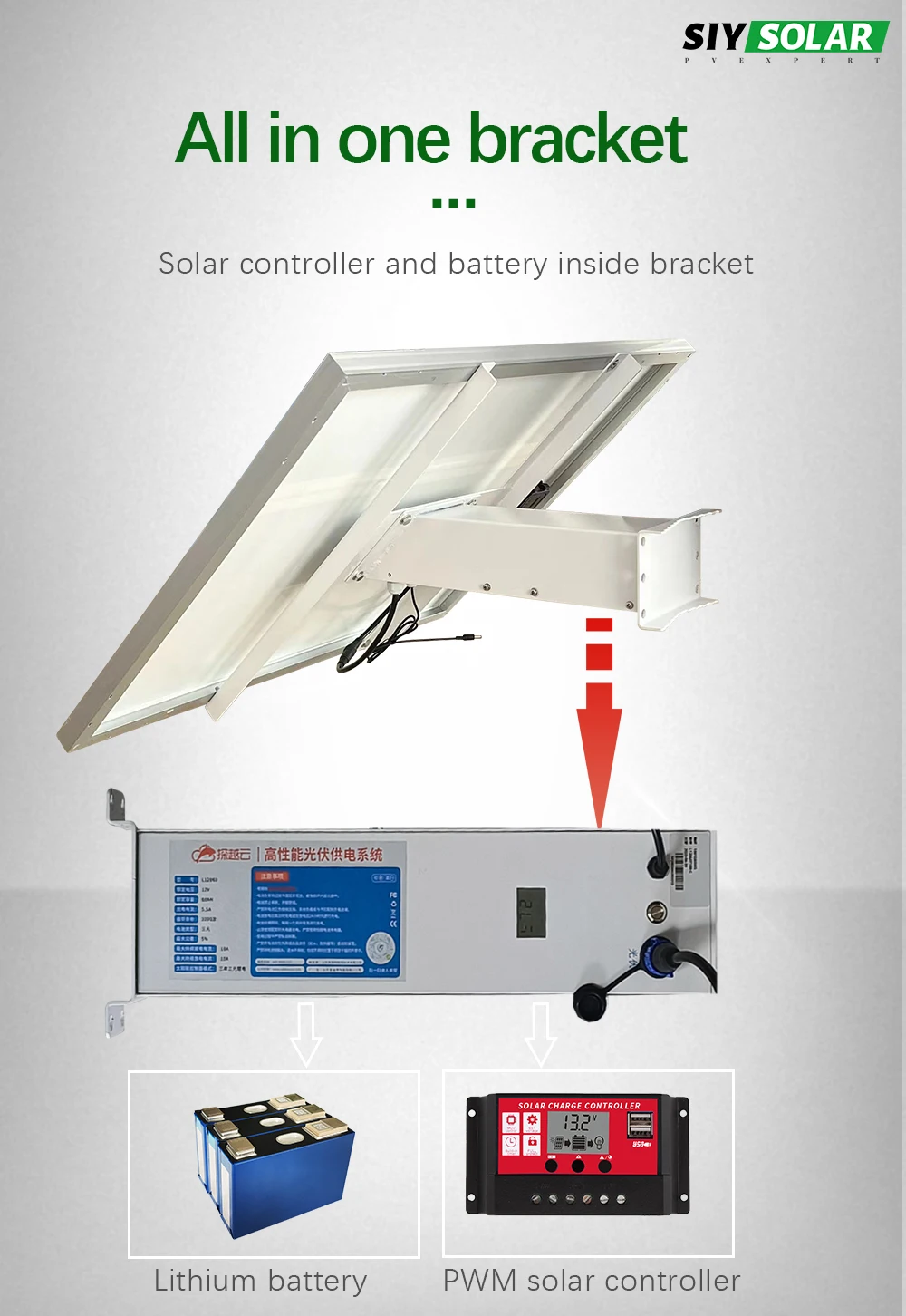 Solar Security Camera System DC 12V/24V/48V solar panel power system kit