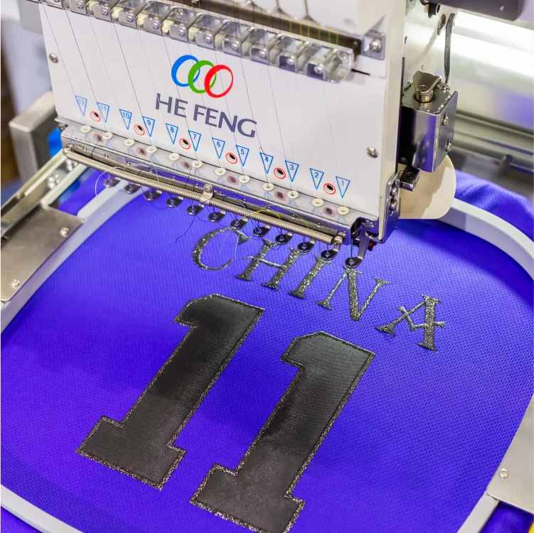 Hefeng Factory Direct Sales High Quality Single Head 12 Needles Cap Embroidery Machine Professional Service