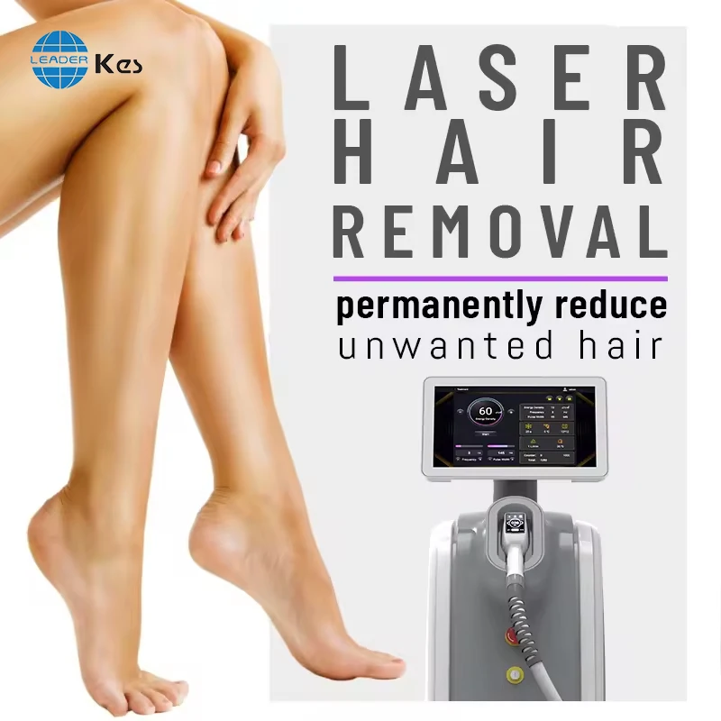 KES Threewavelangts Laser Hair Removal Professional Painless Laser Hair Removal Machine Permanent Beauty Equipment