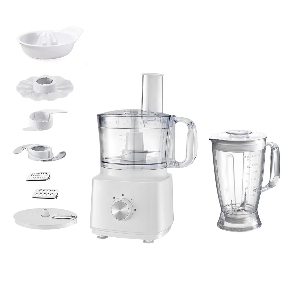 Multifunctional 750W Food Processor 1.8L Blender Jar for Juices Shakes and Smoothies and Blender Dishwasher Safe 3 Speeds 8 in 1