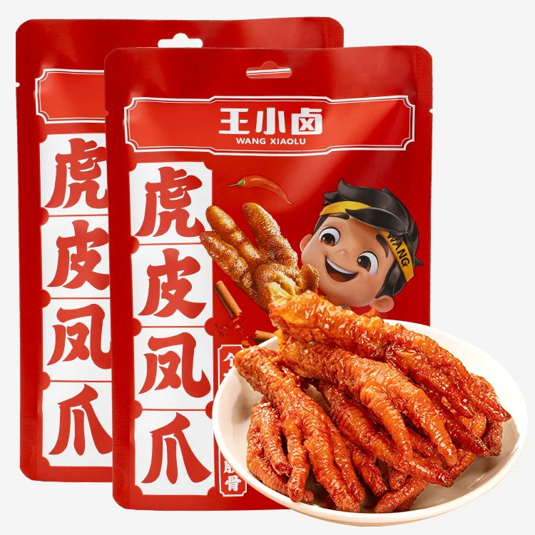 Wholesale Chinese tradition snacks braised chicken feet spicy tiger skin chicken feet snacks