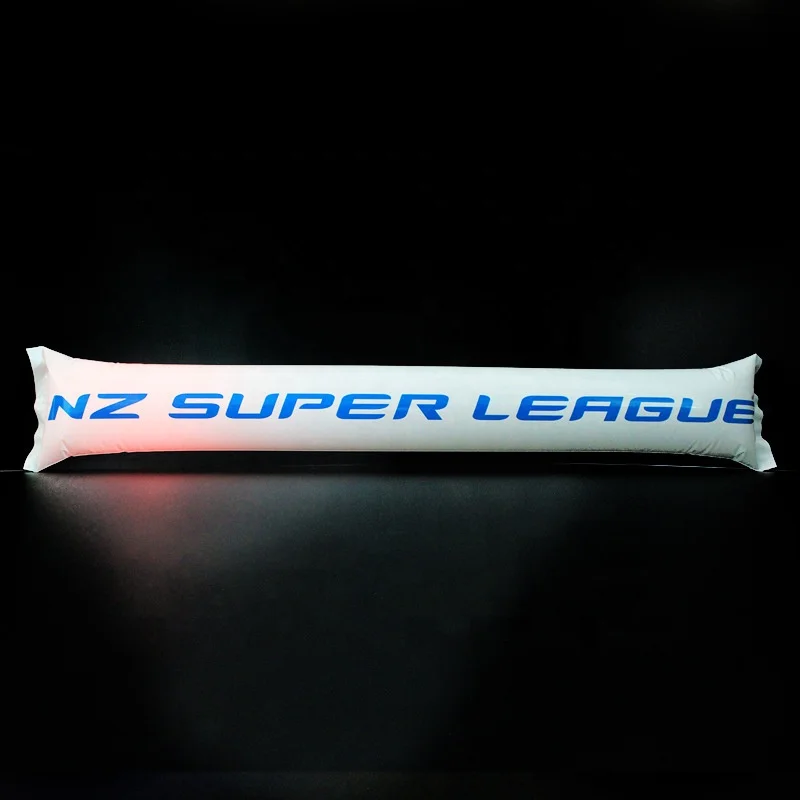 Custom Logo Promotional Party Supplies Advertising Game Light-Up Cheering LED Inflatable Plastic Bang Bang Sticks