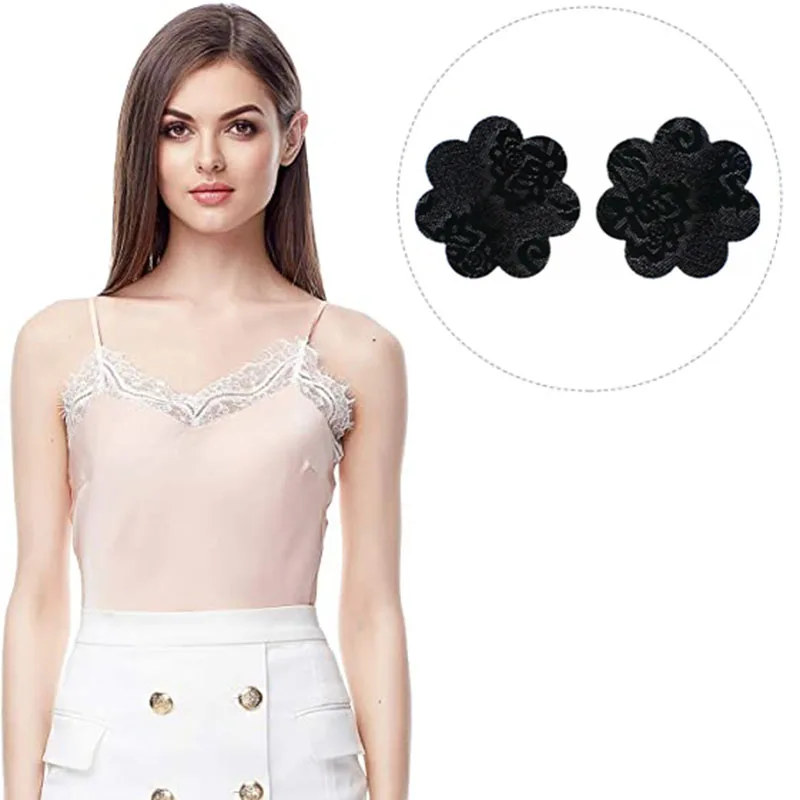 Disposable Fabric Seamless Stickers Pads Breast Nipple Cover Pasty Lace Cloth sexy Nipple pasties