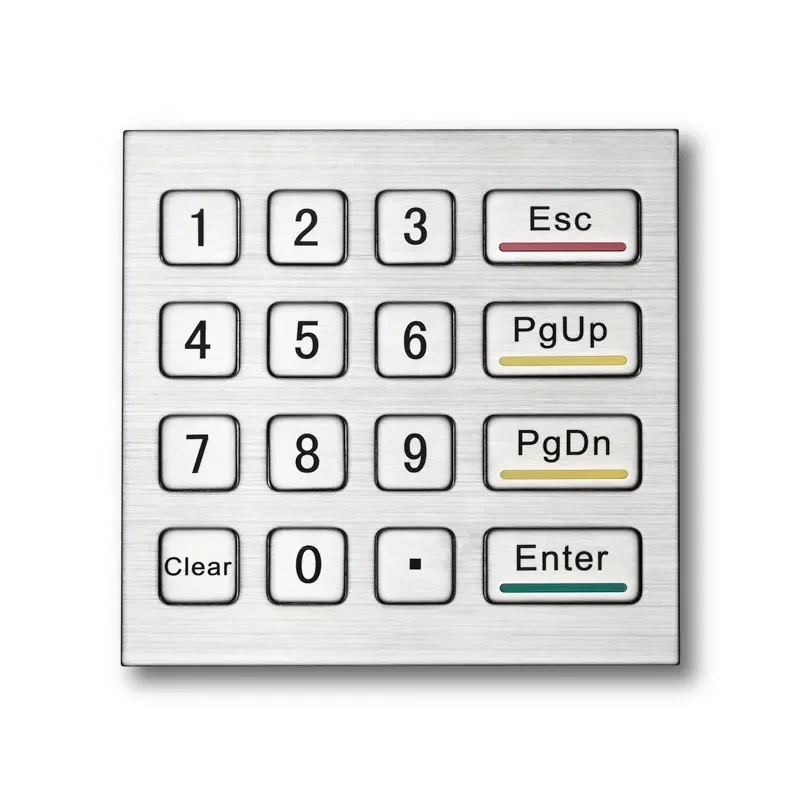 Custom stainless steel waterproof industrial metal 4x3 matrix numeric mechanical keypad