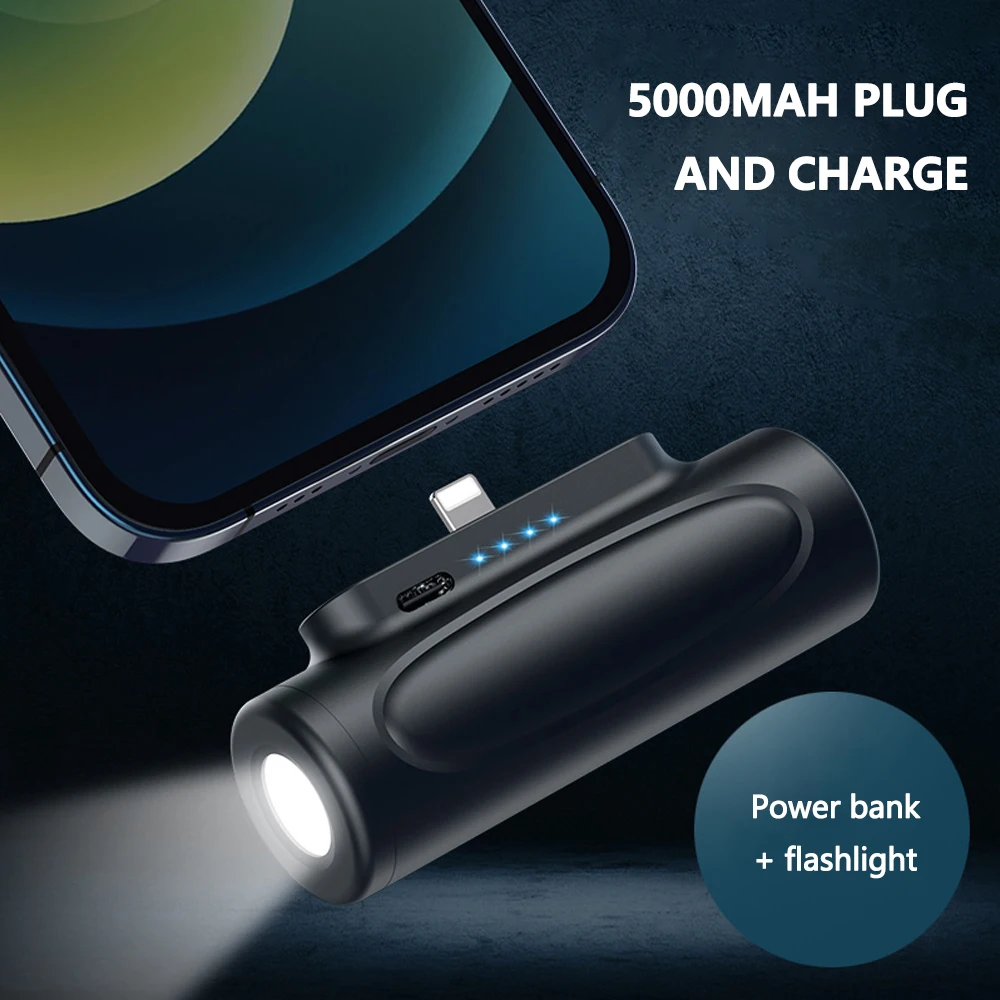 Type-C Product in Korea 95g 5000mAh battery Camping power bank Li-Polymer Battery Portable flashlight with KC