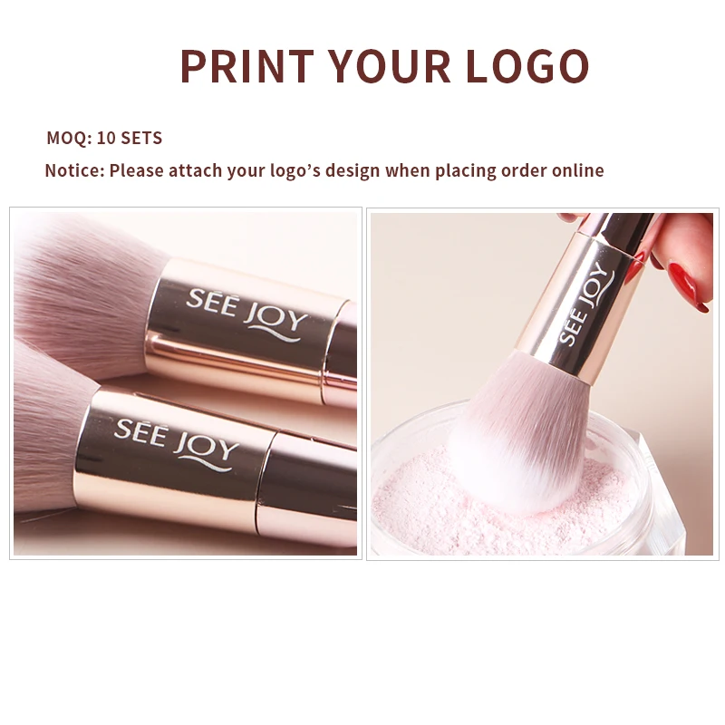 Fuhan 10Pcs Elf Cosmetic Logo Detail Brushes For Makeup